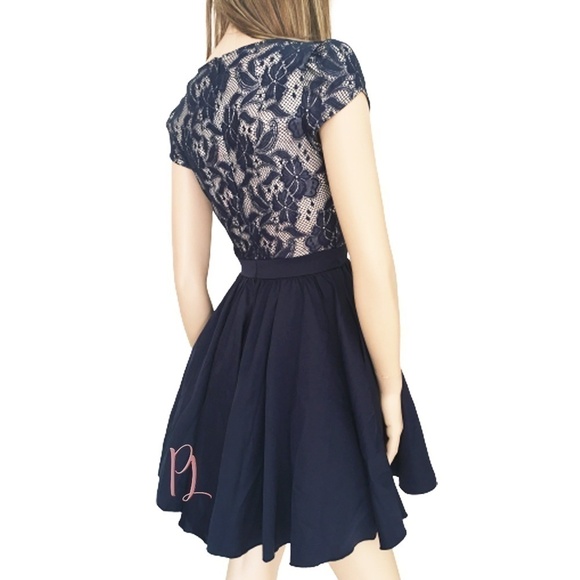 π
ΊCHI Chi London ModCloth Dress Taffeta Lace Satin Tulle Cocktail Special - Picture 6 of 13